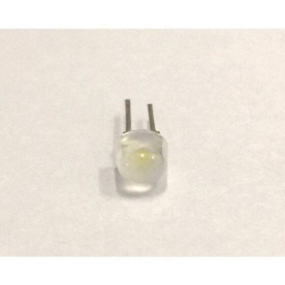 Diffused 18mm Leg 546 Oval LED White Use 3V 20mA - 3