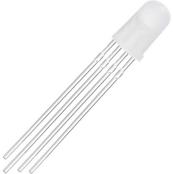 Diffused 28mm Leg 5mm 4PIN LED RGB CC Use 3V 20mA - 3