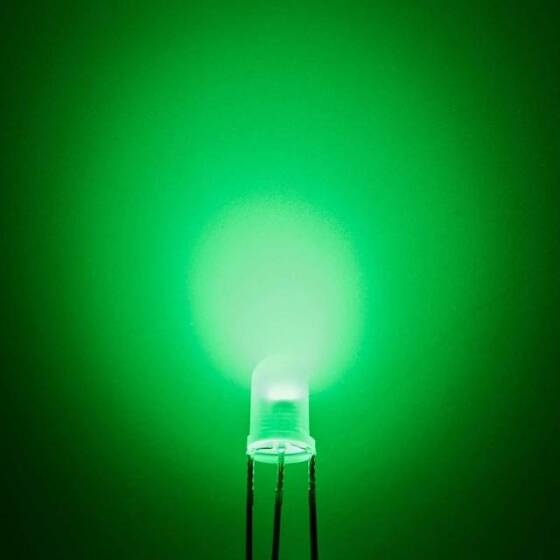 Diffused 28mm Leg 5mm LED Water Clear Red+Pure Green CC Use 2V 20mA - 2