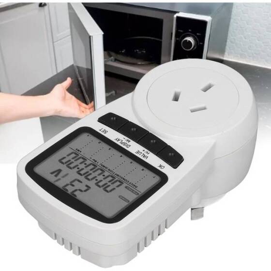 Digital LCD Power Meter Socket Power Analyzer AU Plug 240x400W With Battery - 3