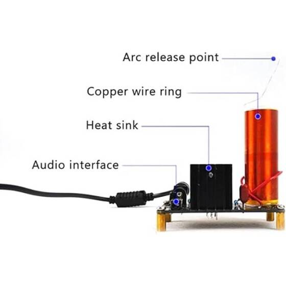 DIY 40x80MM 15W Mini Tesla Coil Kit - 4