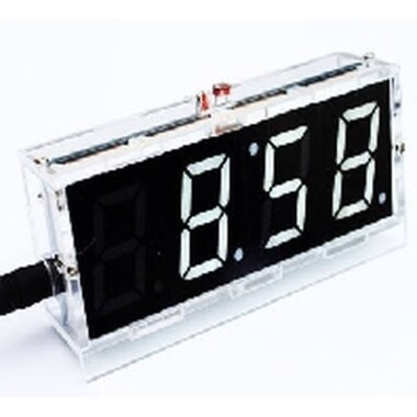 DIY Kit Red LED Electronic Microcontroller Digital Clock Time Thermometer With Talking Clock And Pdf With Speaker - 2
