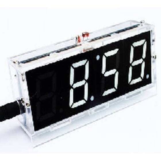 DIY Kit Red LED Electronic Microcontroller Digital Clock Time Thermometer With Talking Clock And Pdf With Speaker - 2