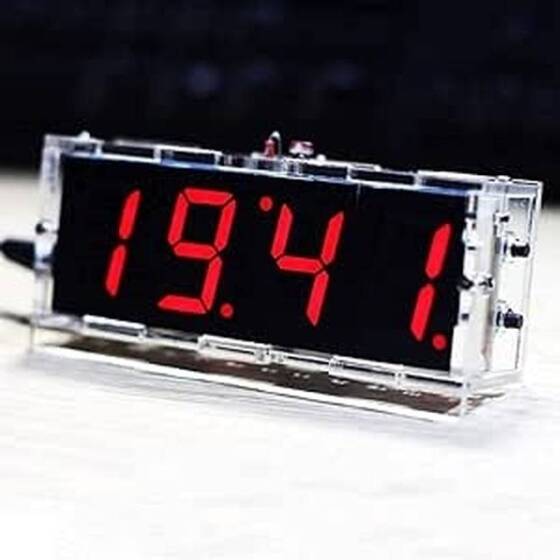 DIY Red Led Electronic Microcontroller Digital Clock Time Kit - 1