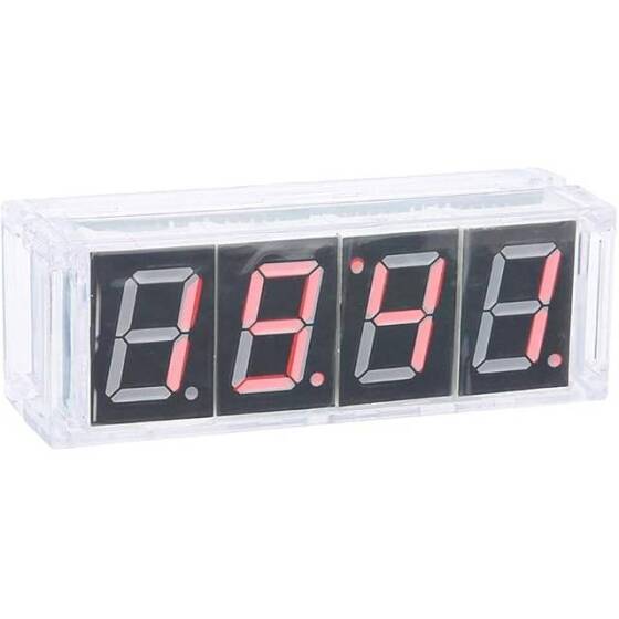 DIY Red Led Electronic Microcontroller Digital Clock Time Kit - 4