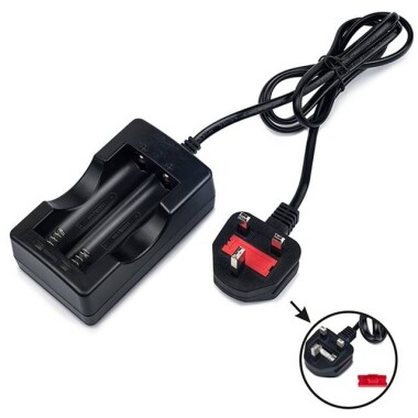 Dual Charger For 18650 14500 16430 Rechargeable Li-Ion Battery UK Plug - 3