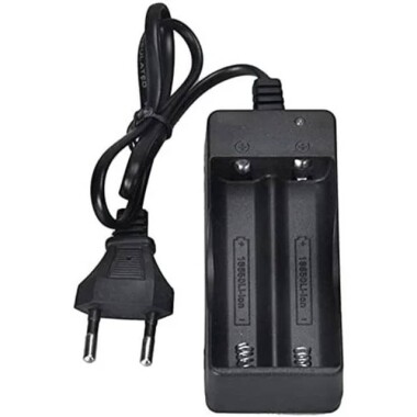 Dual Charger For 18650 Rechargeable Li-Ion Battery EU Plug - 2