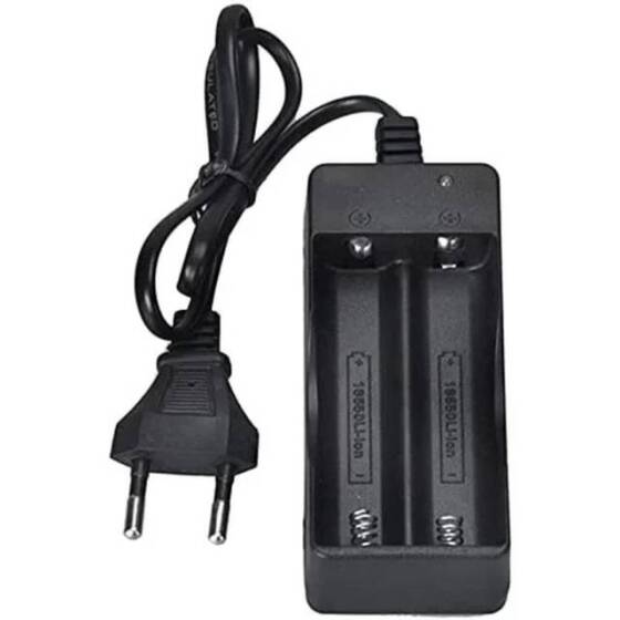Dual Charger For 18650 Rechargeable Li-Ion Battery EU Plug - 2