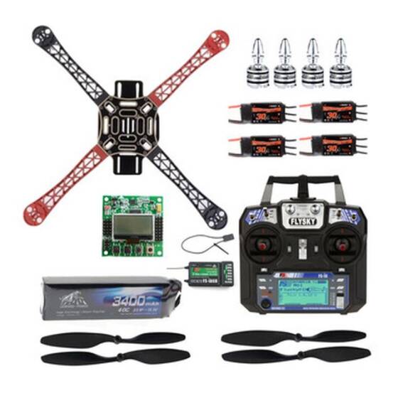 EMAX F450 Drone Set Combo Package 6 channel FlySky controller and KK2.15 Flight Card - 1
