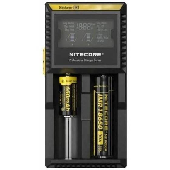 EU NITECORE D2 Digicharger 2 slots Intelligent Charger With LCD Display For Li-ion/LifePO4/Ni-MH/Ni-Cd/AA/AAA Battery - 2