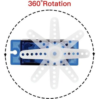 FEETECH FS90R 180 Degree 6V Micro 9G Remote Control Model Aircraft Servo Torque 1.5kg - 2