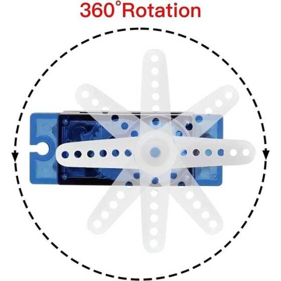 FEETECH FS90R 180 Degree 6V Micro 9G Remote Control Model Aircraft Servo Torque 1.5kg - 2