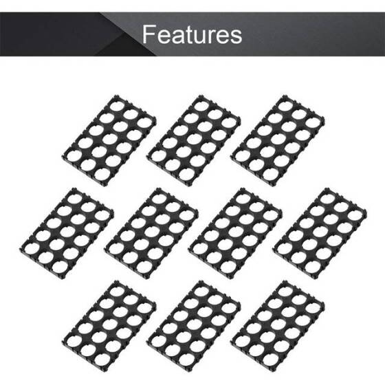 Fireproof 3x5 18650 Battery Holder With 18.4mm Bore Diameter - 4