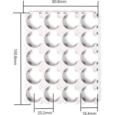 Fireproof 4x5 18650 Battery Holder With 18.4mm Bore Diameter - 4