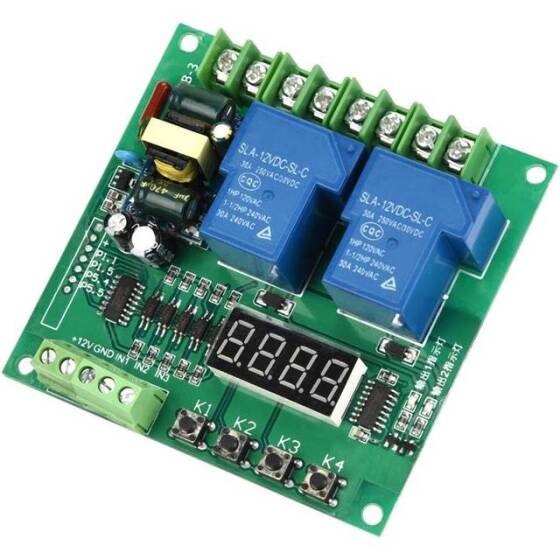 Forward / Reverse Motor Controller Board 12V 24V Motor Two Relay Delay Timing Cycle Module YYB-5 - 5