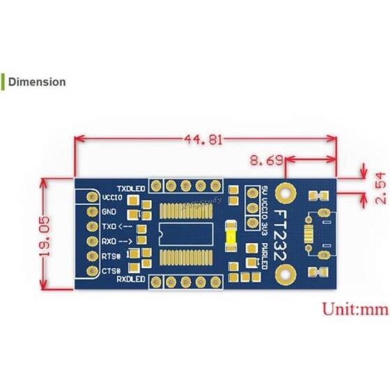 FT232 FT232RL USB to TTL USB to UART Serial Port Module Micro USB - 6