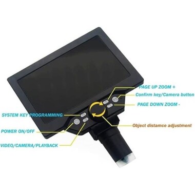 G1200 1200x 12MP Digital Electronic Microscope 7 Inch LCD Display For PCB Motherboard Repaire EU Plug Without Battery - 2