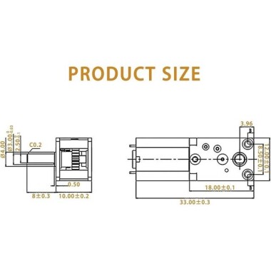 GA12-N20 12V 70RPM Micro DC Metal Gear Reduction Motor - 3