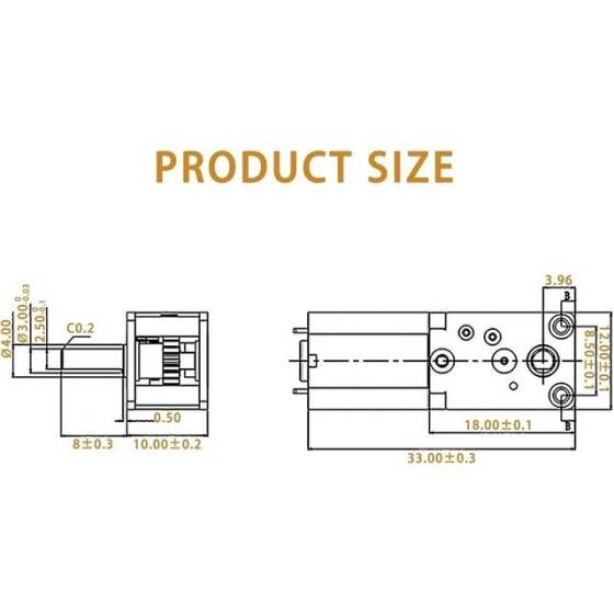 GA12-N20 12V 70RPM Micro DC Metal Gear Reduction Motor - 3
