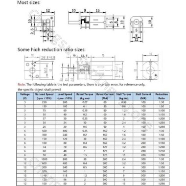 GA12-N20 3V 400RPM Micro DC Metal Gear Reduction Motor - 2