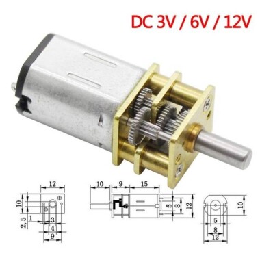 GA12-N20 6V 200RPM Micro DC Metal Gear Reduction Motor - 2