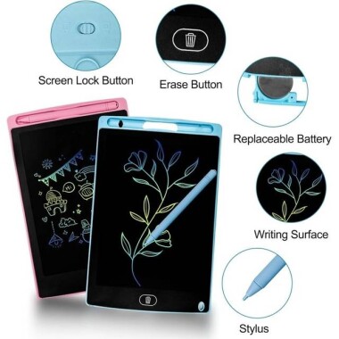 Green 12 Inch LCD Writing Tablet Digital Drawing Tablet Doodle Board With Battery Size:287x193x10mm - 3