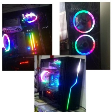 Green 12025 DC12V LED Silent Double Aperture Mute Exhaust Cooling Fan With 33 Light Size:120x120x25mm - 2