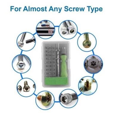 Green 32 in 1 Multi-Purpose Precision Screwdriver Set - 6