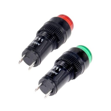 Green AC220V NXD-211 Small LED Signal Indicator Light - 3