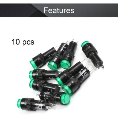 Green AC220V NXD-212 Small LED Signal Indicator Light - 3