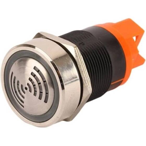 Green AC/DC24V 22mm AD16-22SM LED Signal Indicator Built-in Buzzer - 4