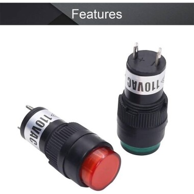 Green AC/DC36V NXD-212 Small LED Signal Indicator Light - 3