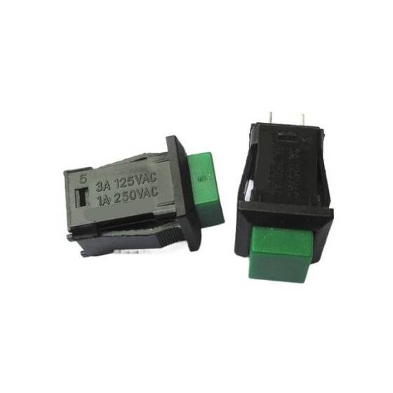 Green DS-429B 10mm 2 PIN Self-Reset Square Push Button Switch - 3