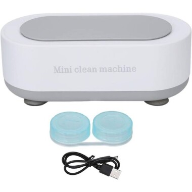 Green Mini Ultrasonic Clean Jewelry Watch Glasses Cleaner Machine (Without Battery) - 1