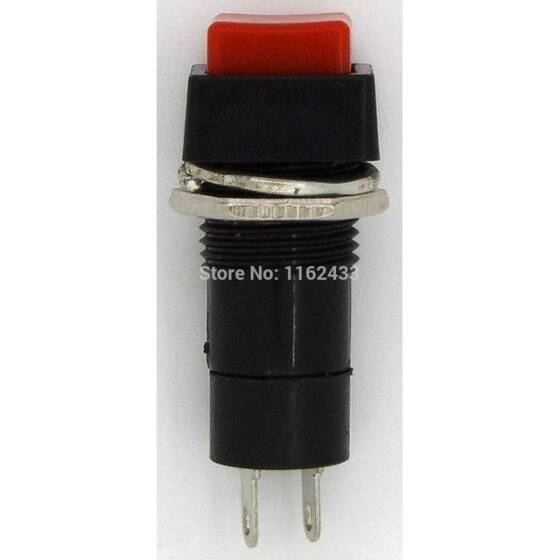 Green PBS-12A 12mm 2 PIN Off-On Self-Locking Self-Reset Square Push Button Switch - 5