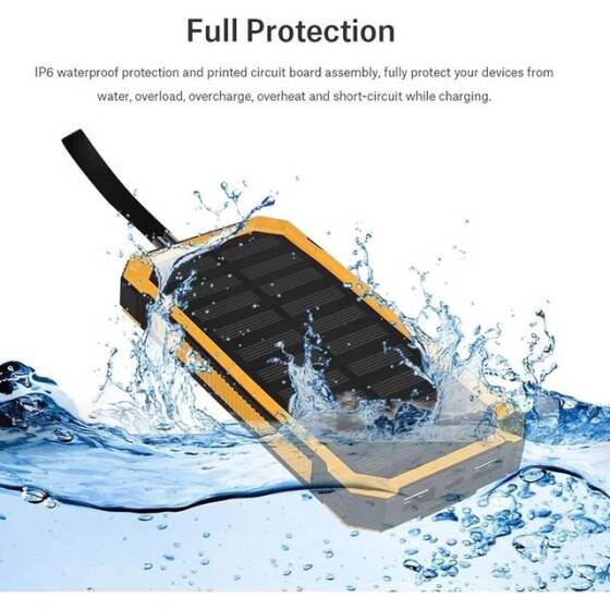 Green Removable Solar Energy Charger Quick Charge 2000MA With 6 Boards - 2