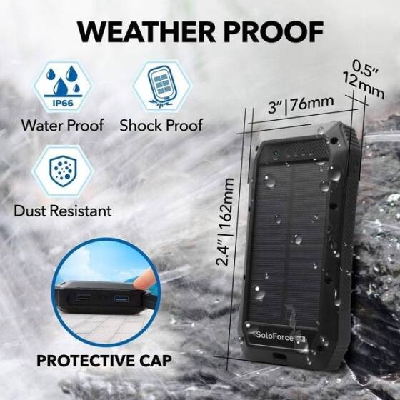 Green Removable Solar Energy Charger Quick Charge 2000MA - 2