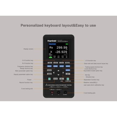 Hantek 1832C 100Hz To 40kHz Handheld Digital LCR Meter EU Plug With Battery - 3
