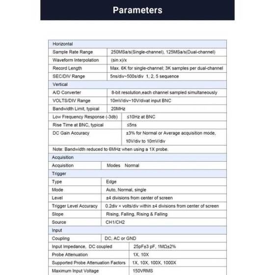Hantek 2D42 40Mhz 3in1 2CH Oscilloscope + Waveform Generator + Multimeter EU Plug With Battery - 2