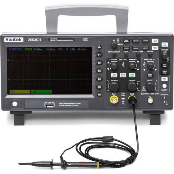 Hantek DSO2C15 150Mhz 2CH Digital Storage Oscilloscope US Plug - 2