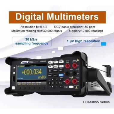 HANTEK HDM3055S 5 1/2 Digital DeskTop Multimeter A Single Rear Panel UK Plug Interface:USB-232-485 - 2