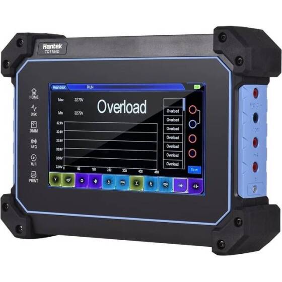 Hantek TO1154D Touch Screen Digital Oscilloscope 4CH 150Mhz 1GSa/s + 25Mhz Signal Source+Multimeter US Plug With Battery - 1