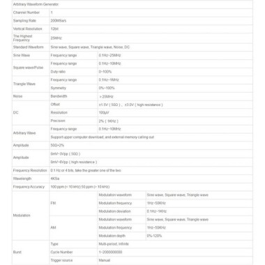 Hantek TO1154D Touch Screen Digital Oscilloscope 4CH 150Mhz 1GSa/s + 25Mhz Signal Source+Multimeter US Plug With Battery - 3