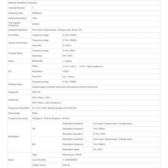 Hantek TO1154D Touch Screen Digital Oscilloscope 4CH 150Mhz 1GSa/s + 25Mhz Signal Source+Multimeter US Plug With Battery - 3