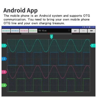 Hantek6074BC USB Virtual Oscilloscope 4 CH 70MHz - 4