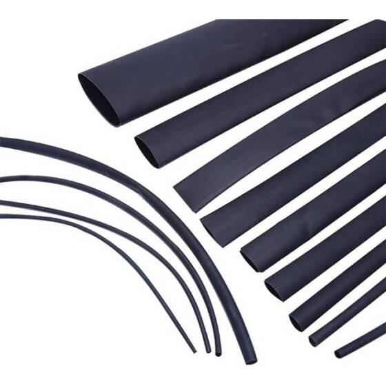Heat Shrink Tubing 2.5mm Black 1Meter - 1