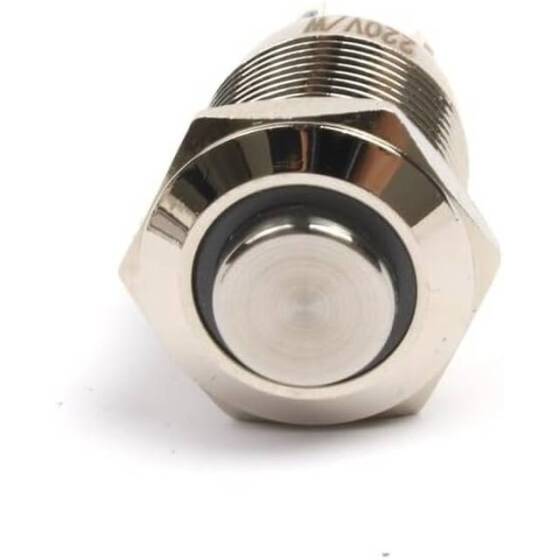 High Head 12mm 110-220V Waterproof Momentary Self-Reset Metal Push Button Switch With Red Led Light - 4