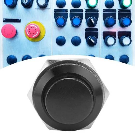 High Head 16mm Waterproof Self-Resert Metal Push Button Switch Without Light - 5