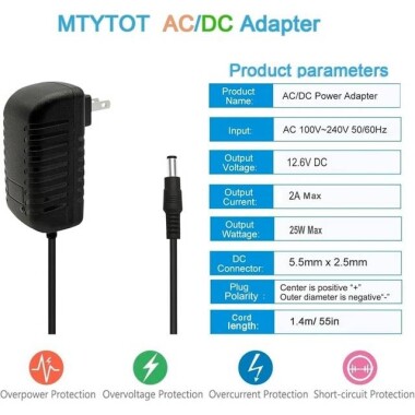 High Quality Full Amperes 12.6V 800MA Lithium Battery Charger AU Plug - 3