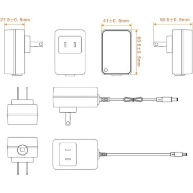 High Quality Full Amperes 12.6V 800MA Lithium Battery Charger UK Plug - 3